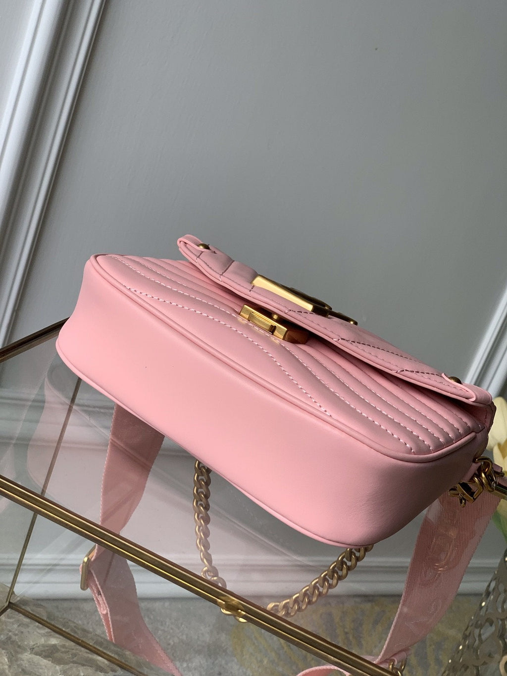 LOUIS VUITTON MULTI-POCHETTE PINK CALFKIN 19CM CROSS BODY BAG