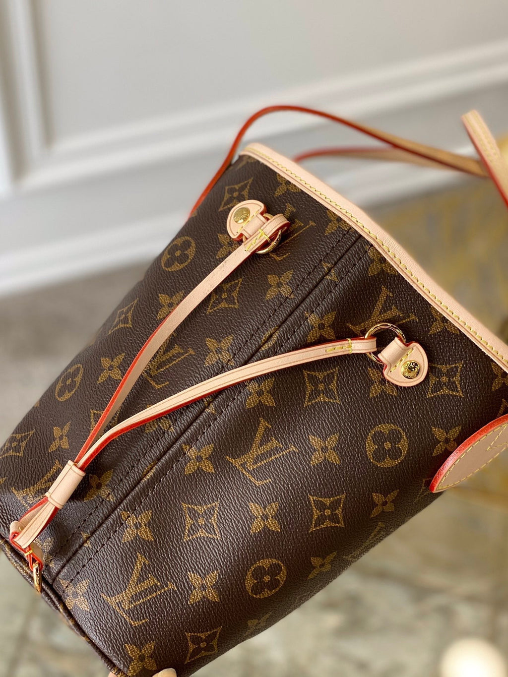 LOUIS VUITTON NEVER FULL MM WITH DUSTBAG MONOGRAM CANVAS 29CM