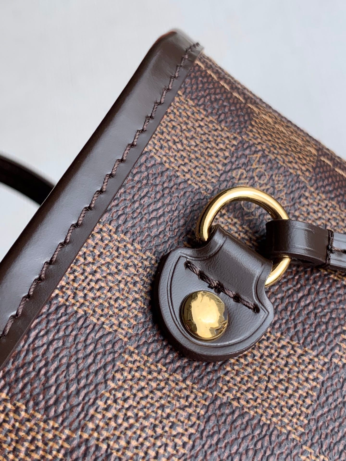 LOUIS VUITTON NEVER FULL MM WITH DUSTBAG DAMIER EBENE CANVAS 29CM