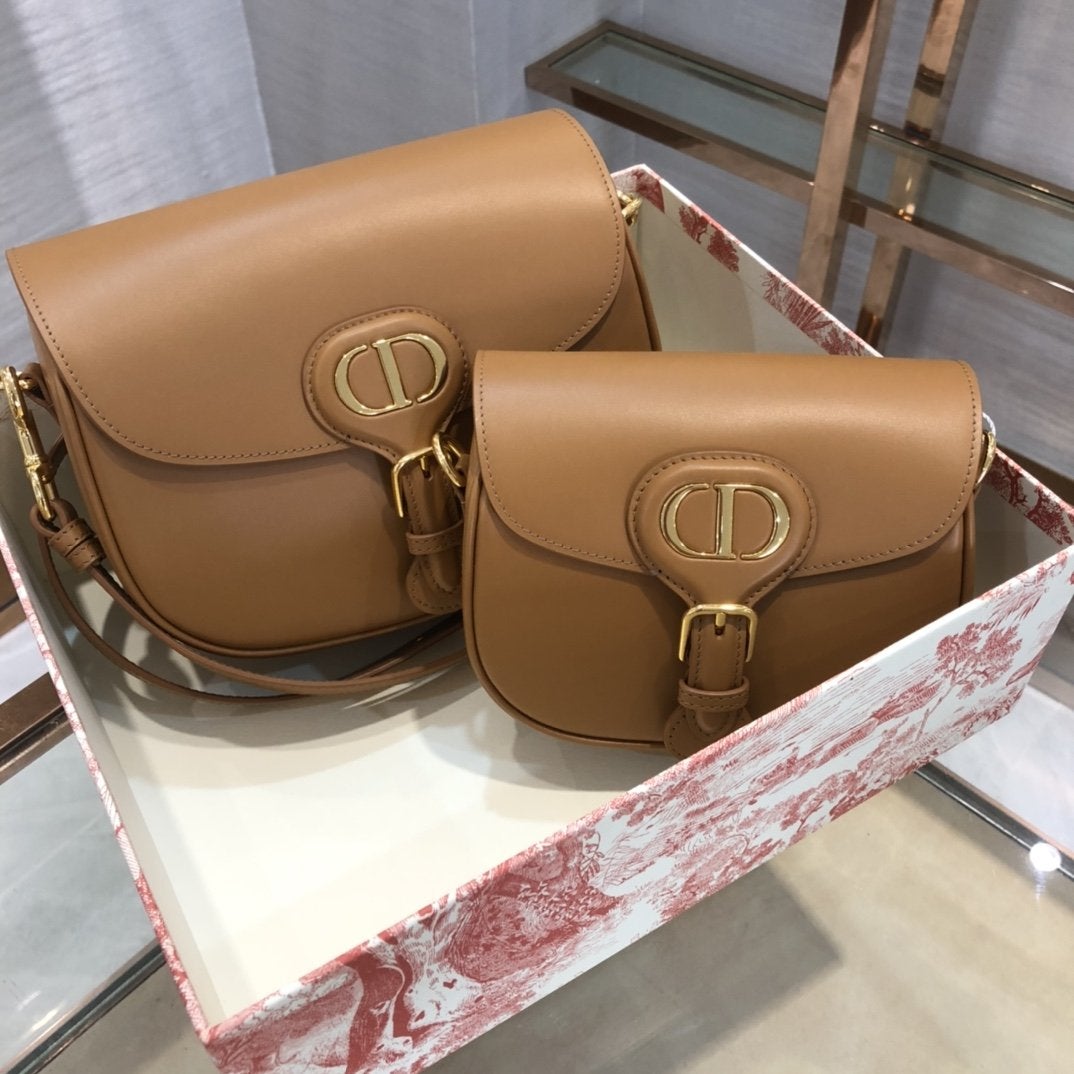 DIOR LARGE BOBBY BAG 27CM COGNAC-COLORED CALFSKIN