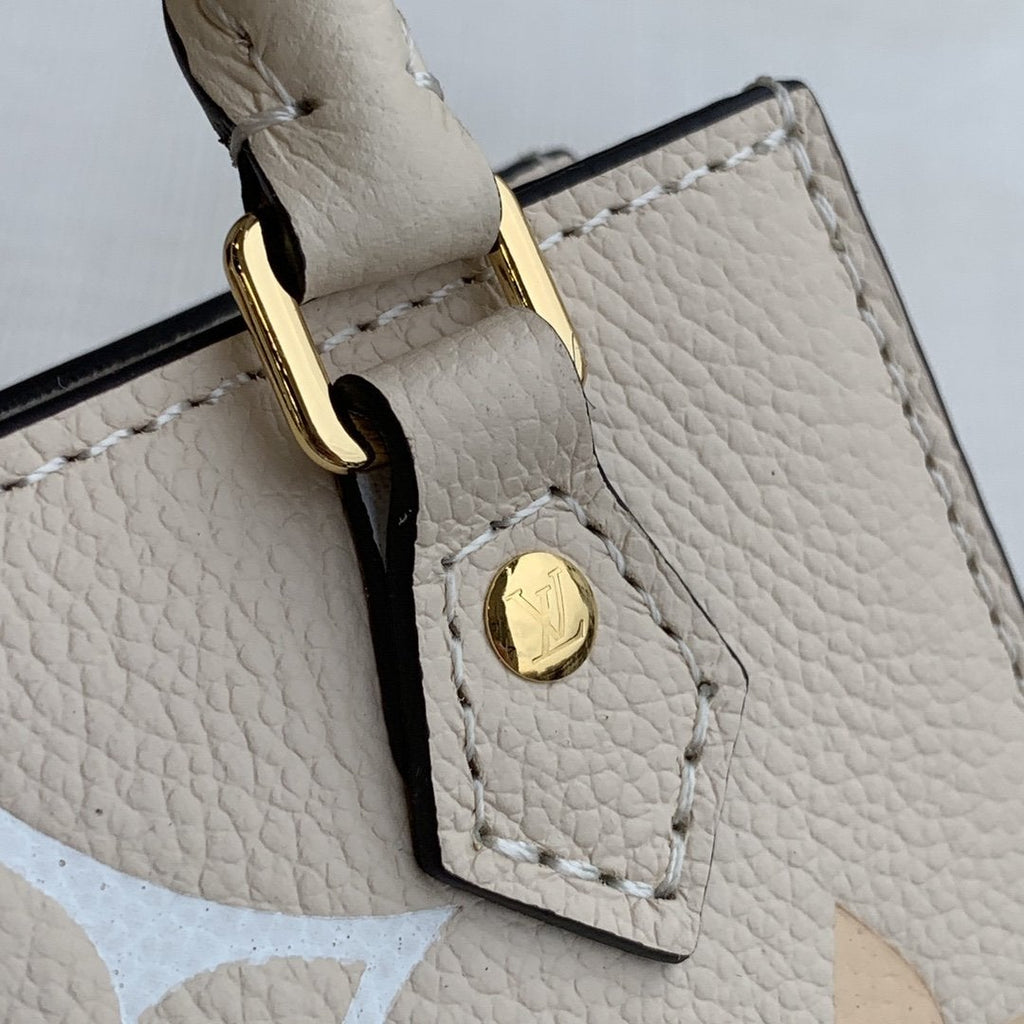 LOUIS VUITTON LV PETIT SAC PLAT CREAM MONOGRAM EMPREINTE COWHIDE LEATHER