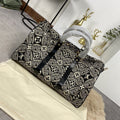 LOUIS VUITTON LV KEEPALL BANDOULIERE 45 1854 JACQUARD GRAY