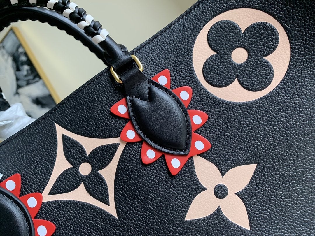 LOUIS VUITTON CRAFTY ONTHEGO GM 41 NOIR MONOGRAM CANVAS