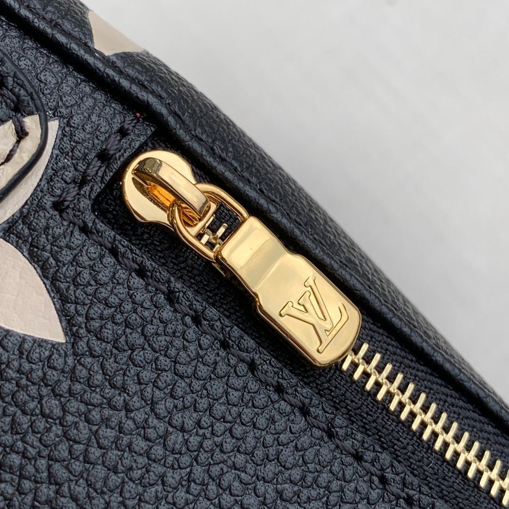 LOUIS VUITTON TINI BACKPACK BLACK BEIGE MONOGRAM CANVAS