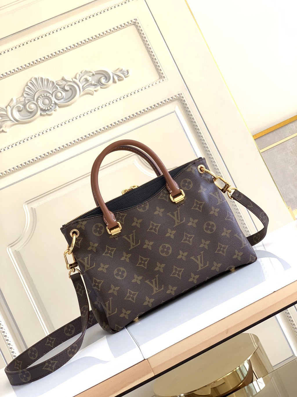 LOUIS VUITTON PALLAS BB 27 MONOGRAM CANVAS M42960