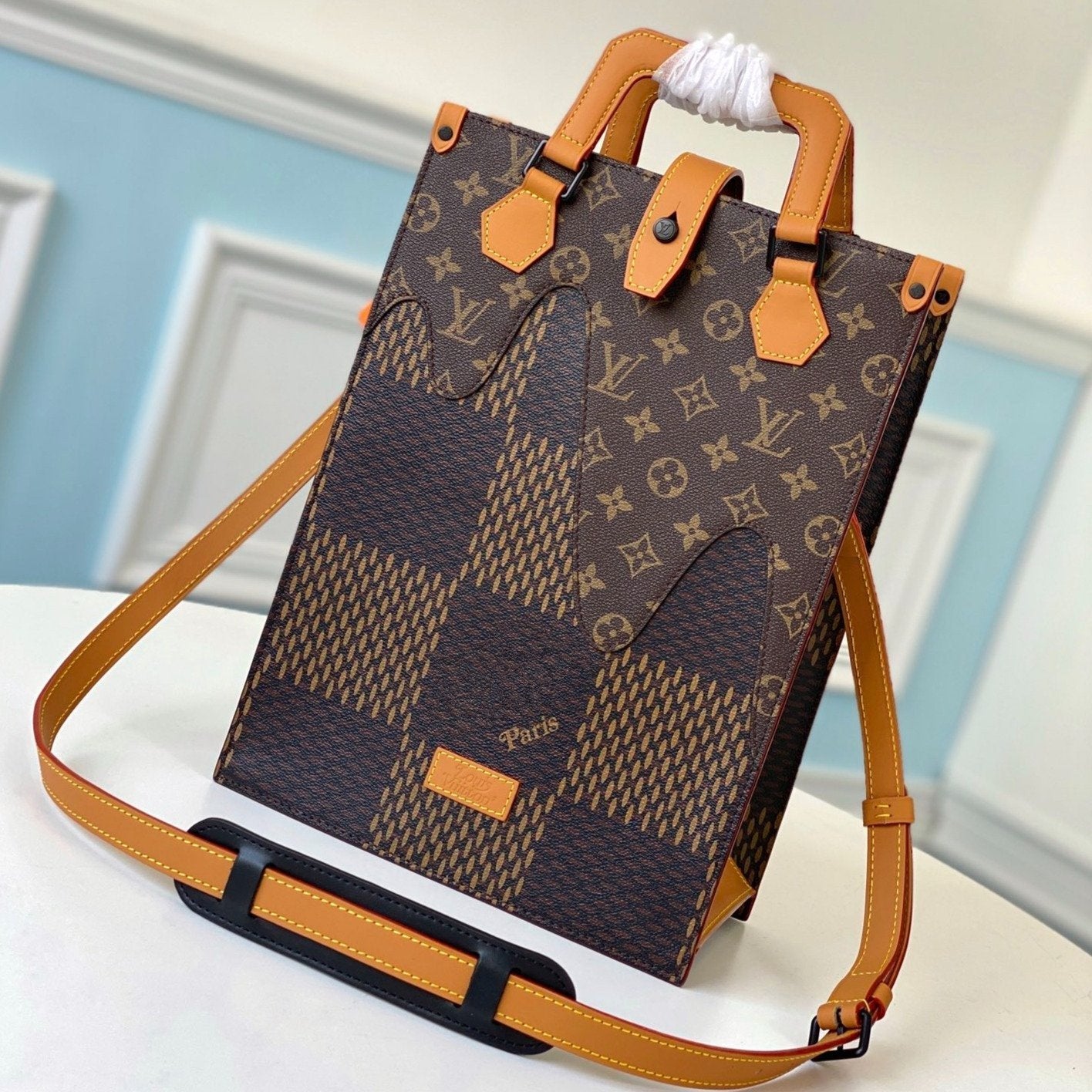 LOUIS VUITTON MINI TOTE 25 GIANT DAMIER EBENE