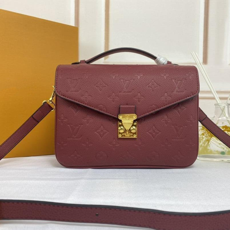 LOUIS VUITTON LV POCHETTE METIS 25CM DARK RED