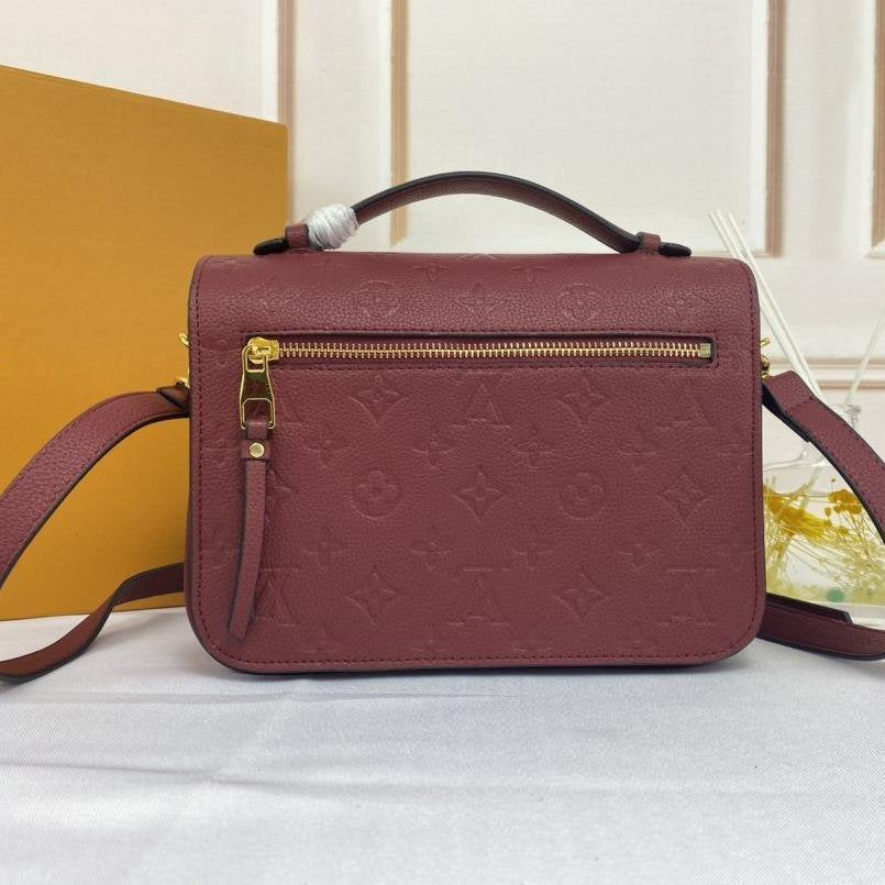 LOUIS VUITTON LV POCHETTE METIS 25CM DARK RED