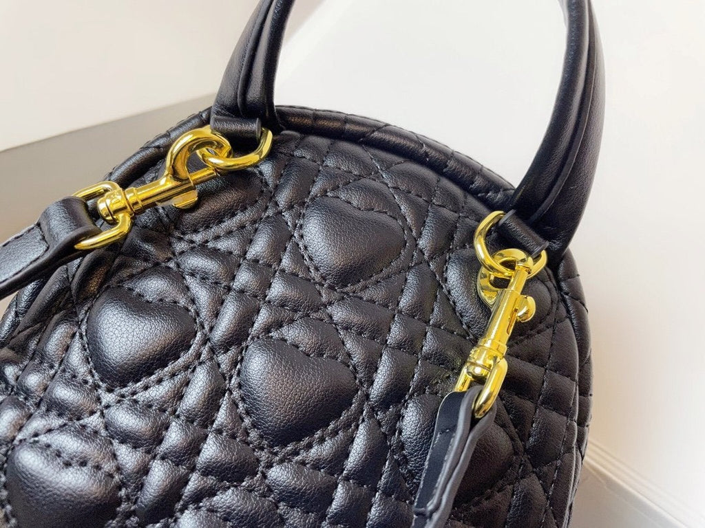 DIOR SMALL BACKPACK BLACK CANNAGE LAMBSKIN