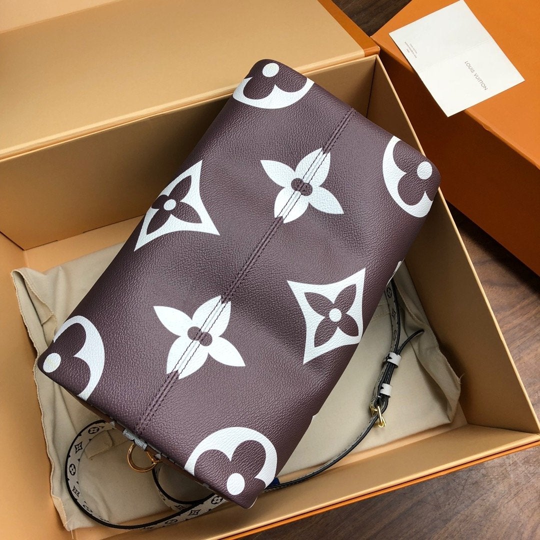 LOUIS VUITTON SPEEDY BANDOULIERE 30 BROWN WHITE GIANT MONOGRAM CANVAS