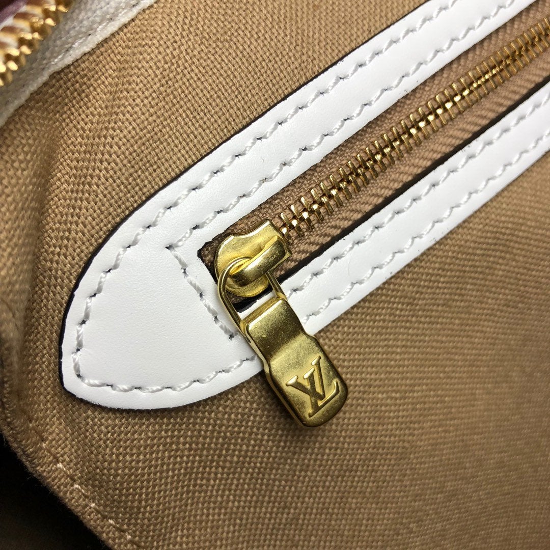 LOUIS VUITTON SPEEDY BANDOULIERE 30 BROWN WHITE GIANT MONOGRAM CANVAS