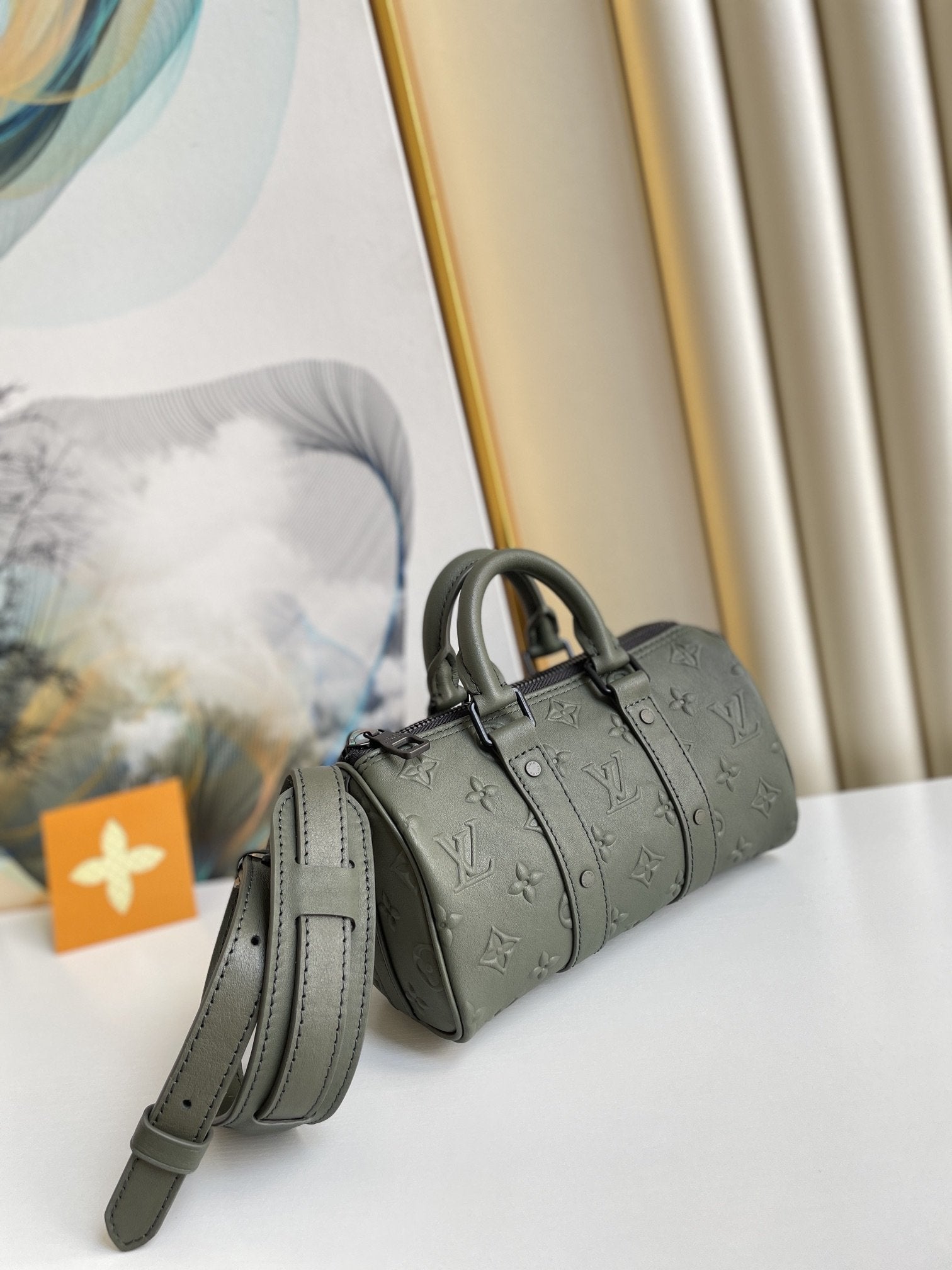 LOUIS VUITTON KEEPALL XS 21CM KHAKI MONOGRAM SEAL