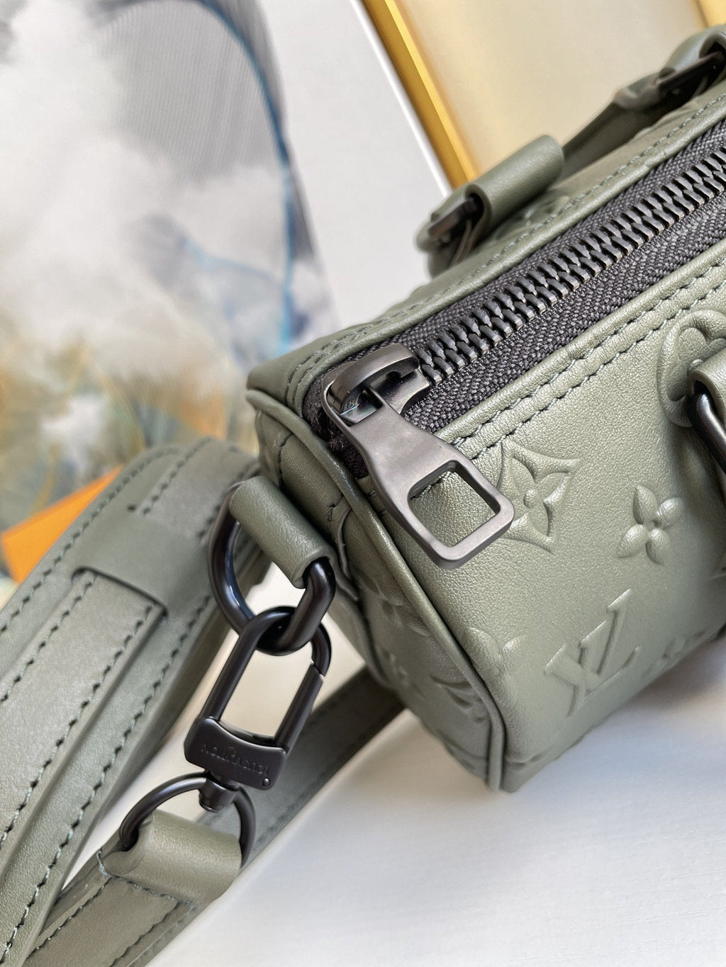 LOUIS VUITTON KEEPALL XS 21CM KHAKI MONOGRAM SEAL