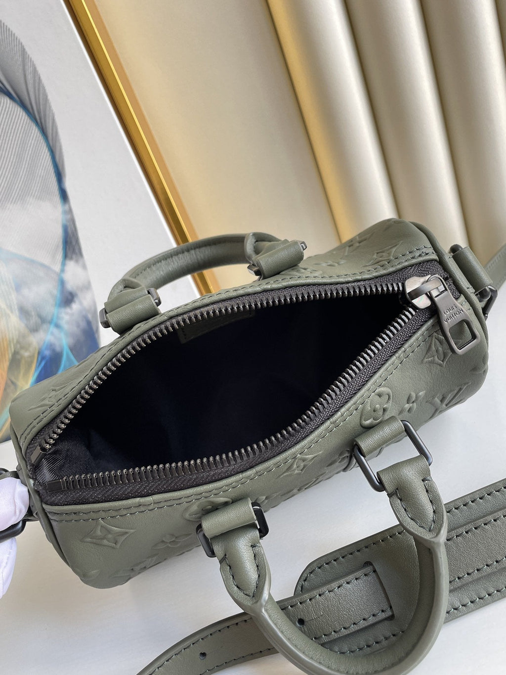 LOUIS VUITTON KEEPALL XS 21CM KHAKI MONOGRAM SEAL