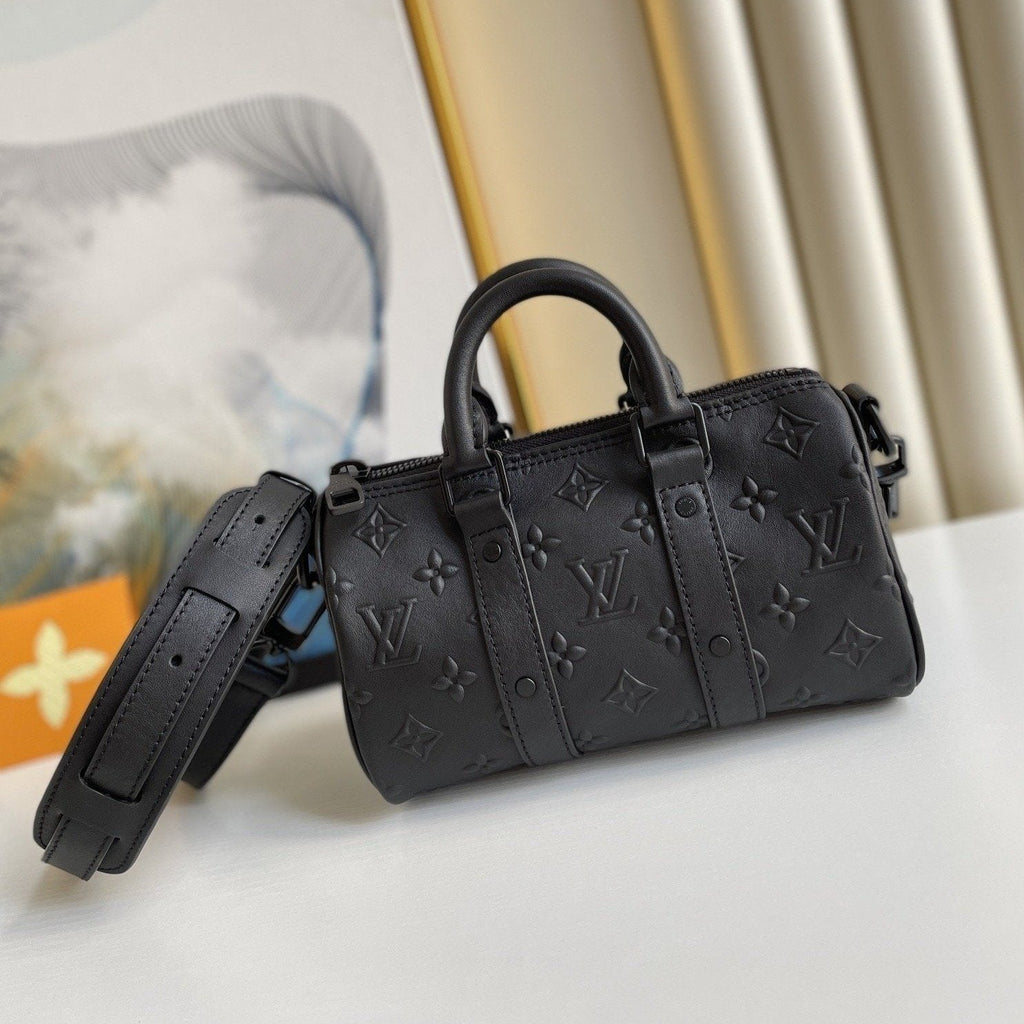 LOUIS VUITTON KEEPALL XS 21CM BLACK MONOGRAM SEAL