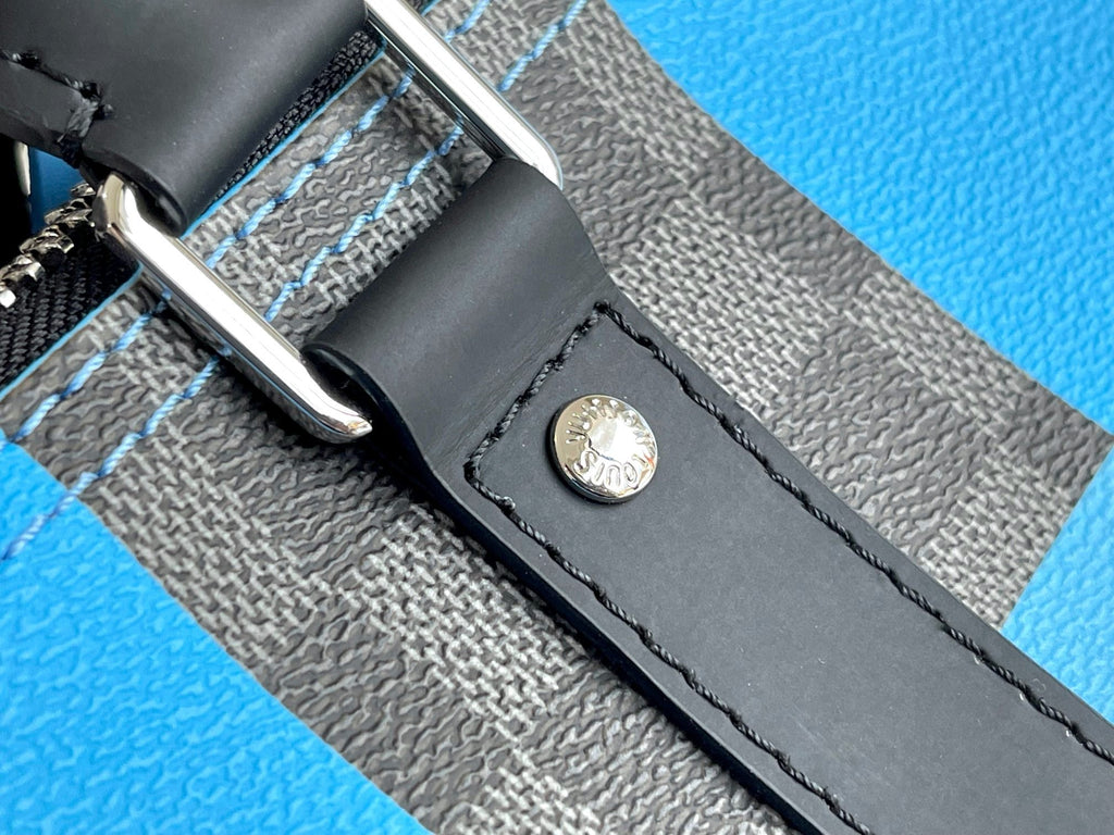 LOUIS VUITTON KEEPALL 50 BANDOULIERE BLUE DAMIER GRAPHITE