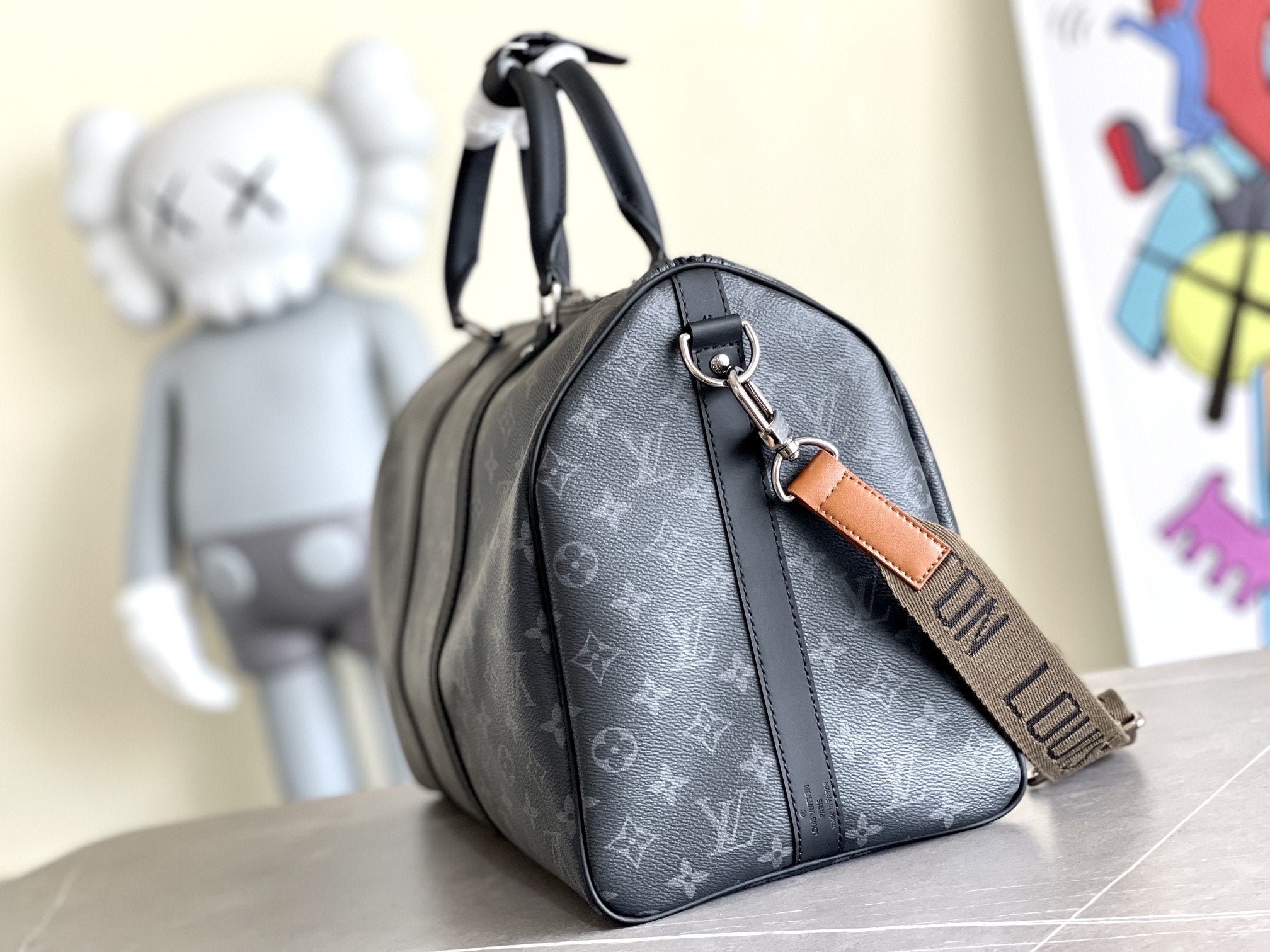LOUIS VUITTON KEEPALL 45 BANDOULIERE MONOGRAM ECLIPSE