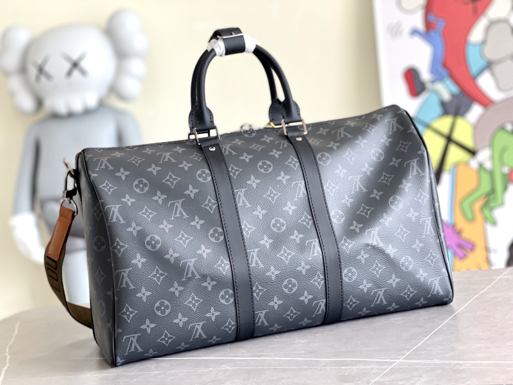 LOUIS VUITTON KEEPALL 45 BANDOULIERE MONOGRAM ECLIPSE