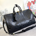 LOUIS VUITTON KEEPALL 45 BANDOULIERE MONOGRAM EMPREINTE GIANT