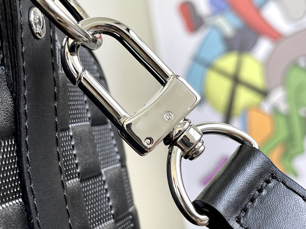 LOUIS VUITTON KEEPALL 45 BANDOULIERE BLACK EMPREINTE INFINI