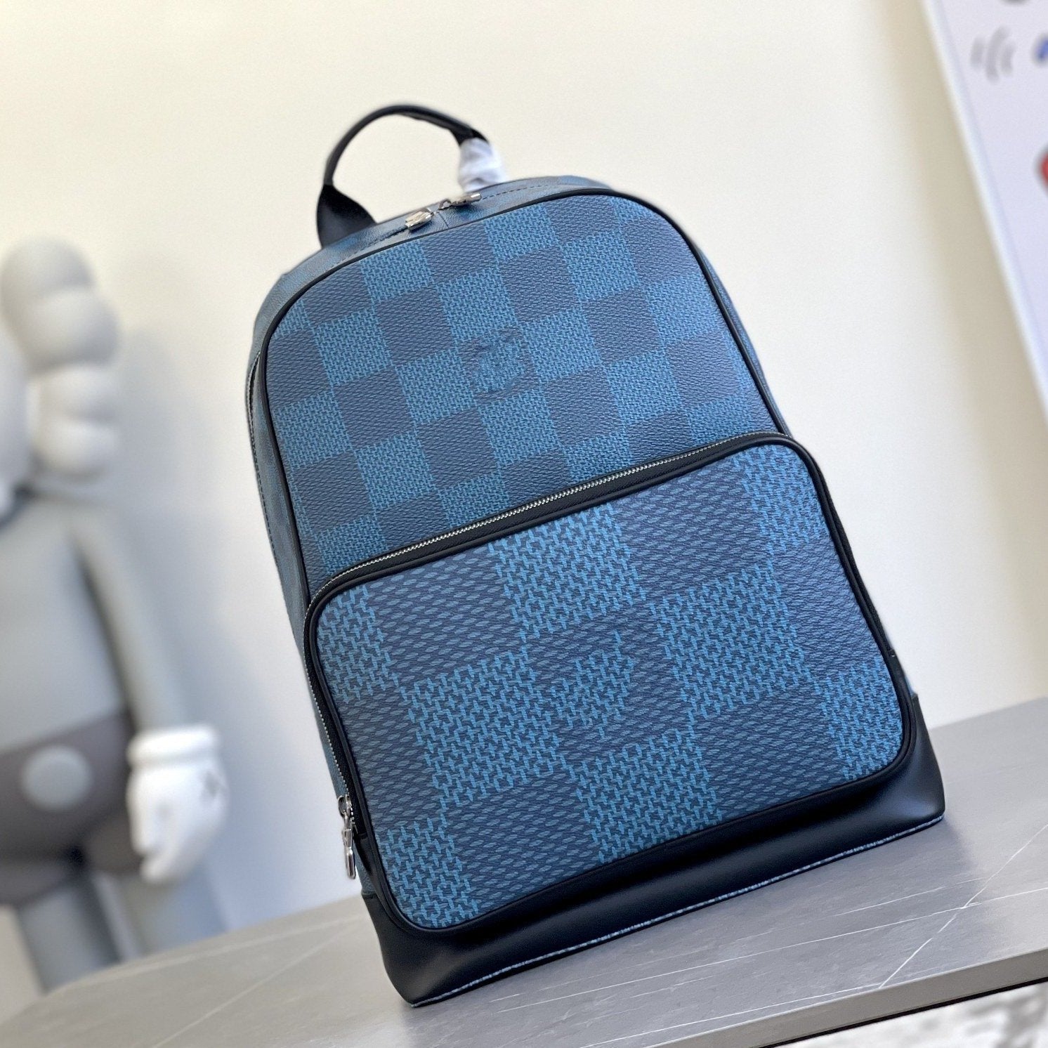 LOUIS VUITTON CAMPUS BACKPACK 30 NAVY DAMIER GRAPHITE