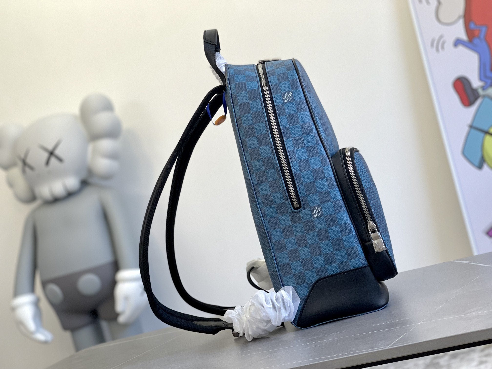 LOUIS VUITTON CAMPUS BACKPACK 30 NAVY DAMIER GRAPHITE