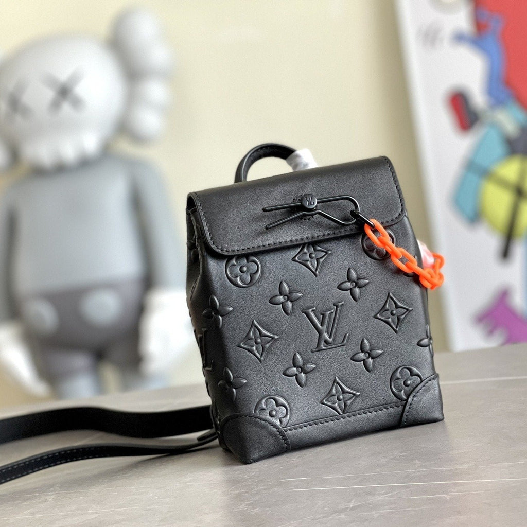 LOUIS VUITTON STEAMER XS 15CM BLACK COWHIDE