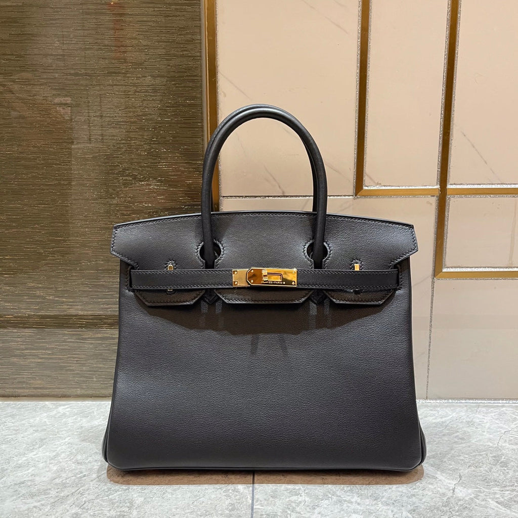 HERMES BIRKIN 30CM BLACK SWIFT LEATHER GOLD HARDWARE