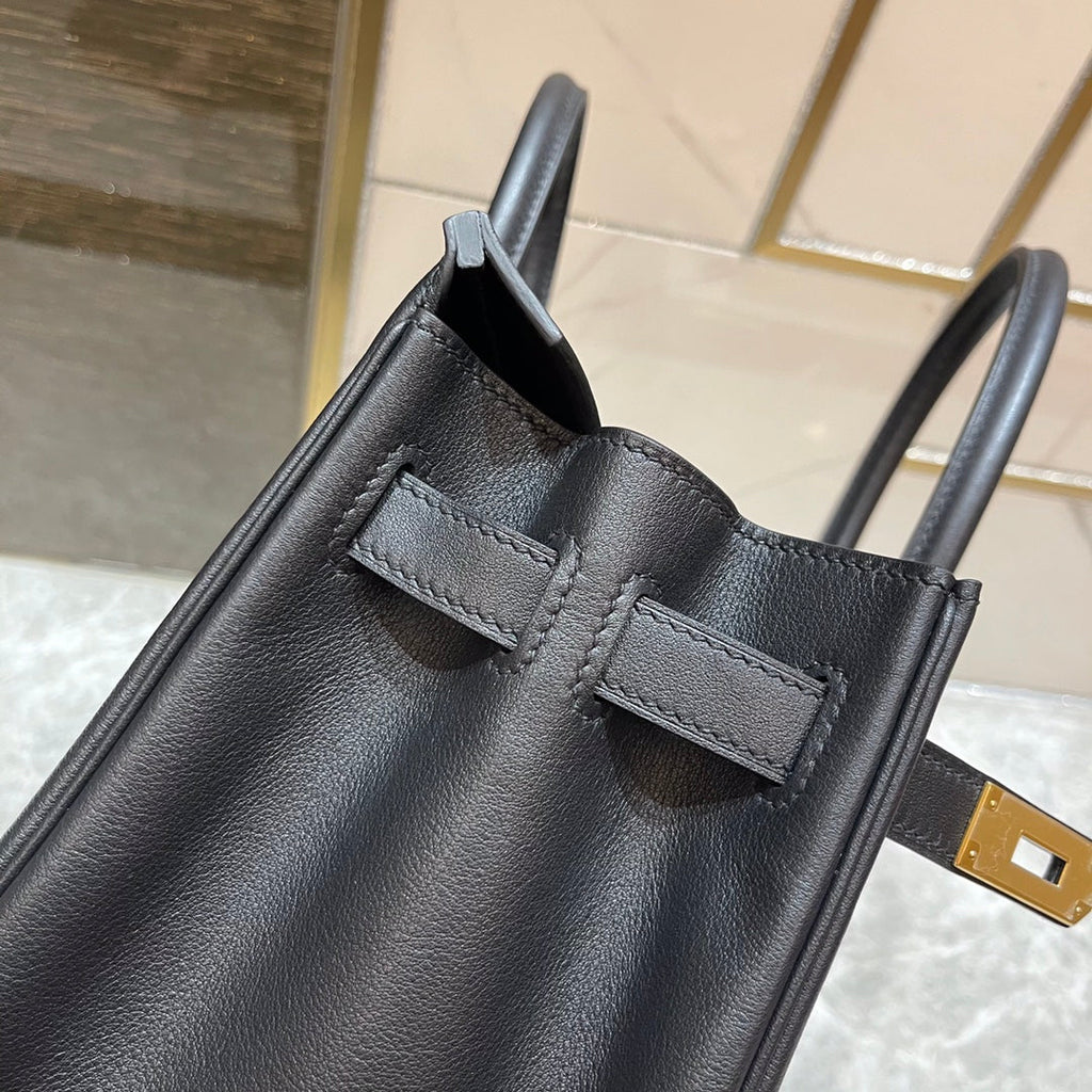 HERMES BIRKIN 30CM BLACK SWIFT LEATHER GOLD HARDWARE