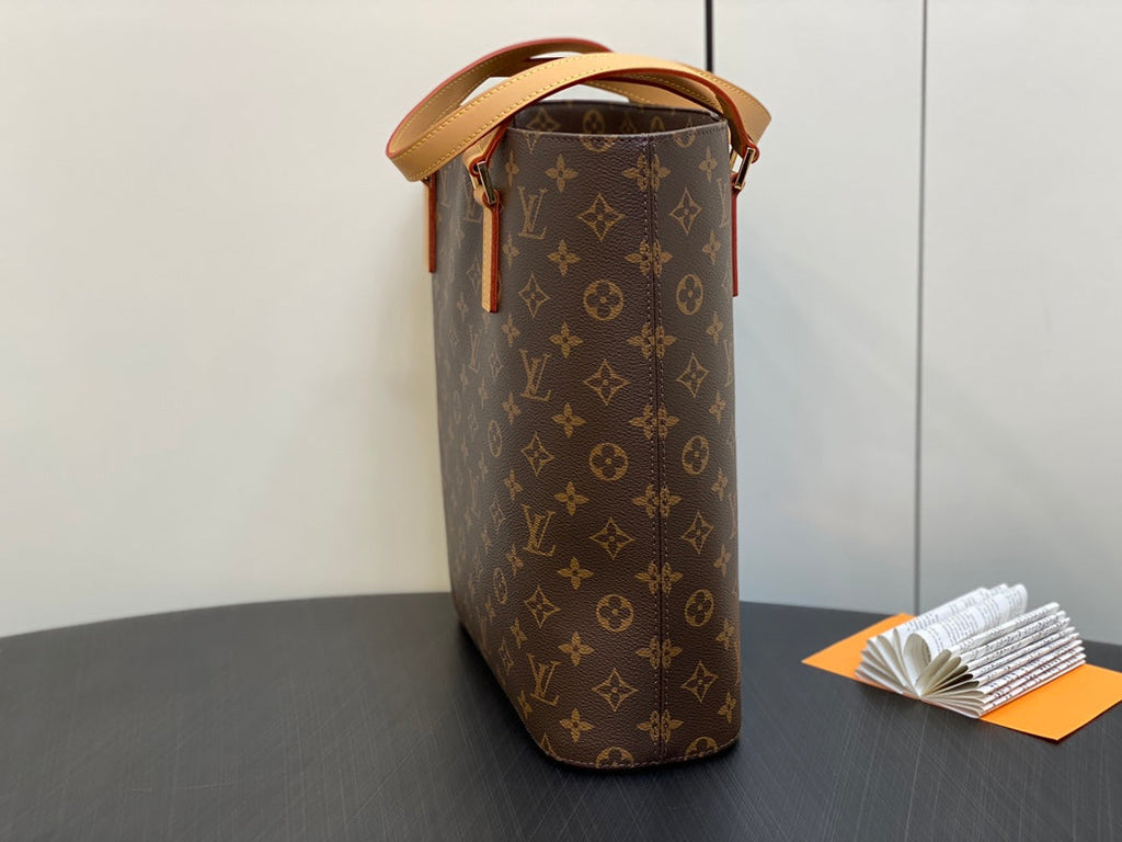 LOUIS VUITTON LUCO SHOULDER TOTE BAG 30 MONOGRAM LEATHER BROWN