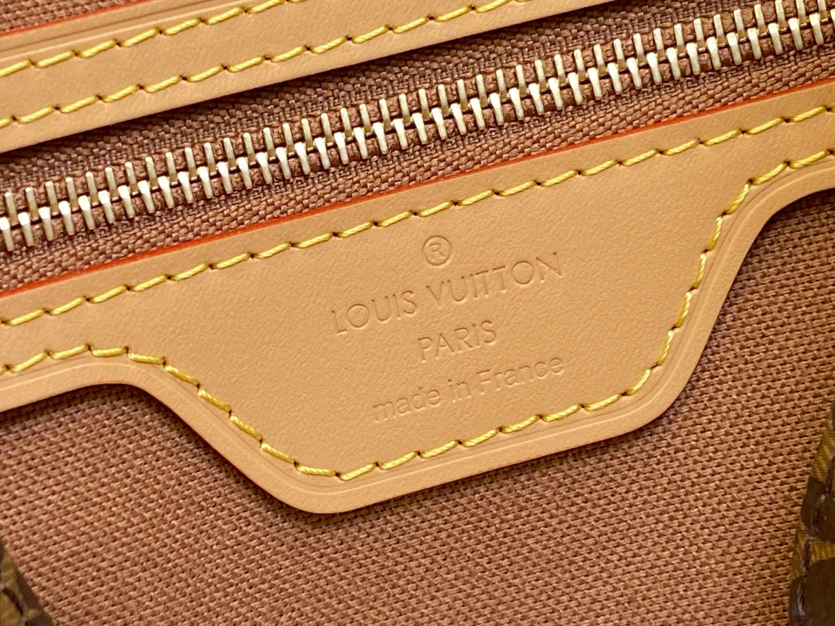 LOUIS VUITTON LUCO SHOULDER TOTE BAG 30 MONOGRAM LEATHER BROWN