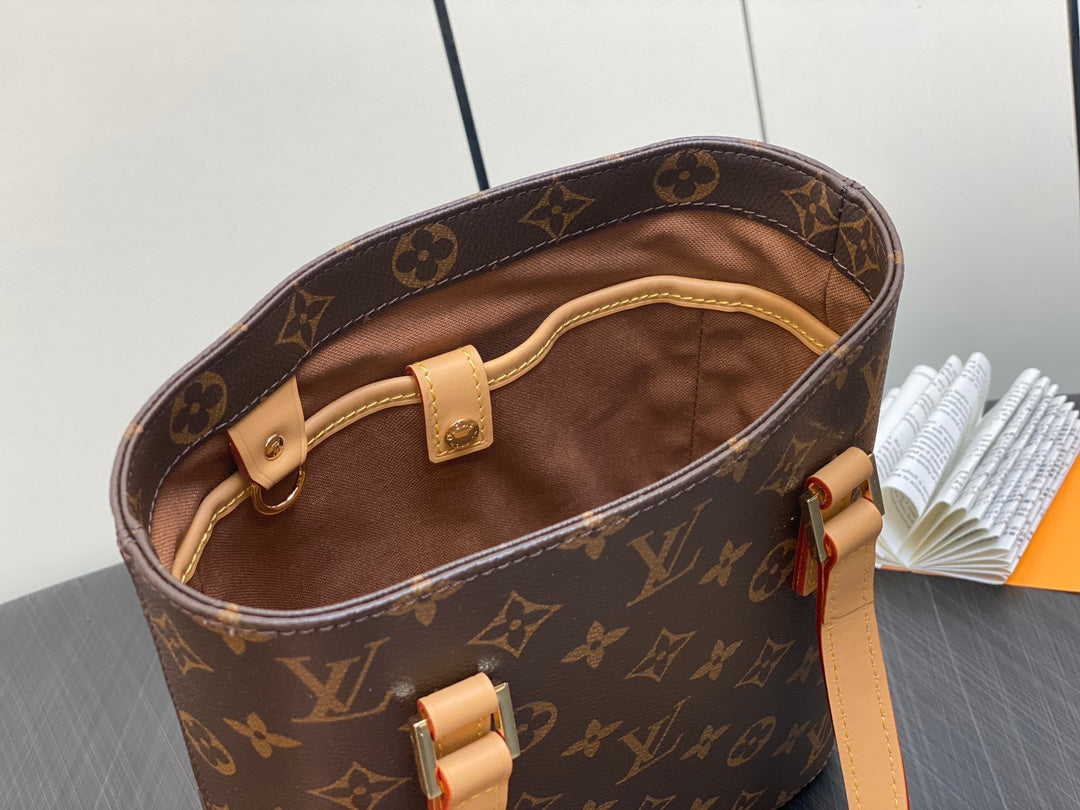 LOUIS VUITTON LUCO SHOULDER TOTE BAG 23 MONOGRAM LEATHER BROWN