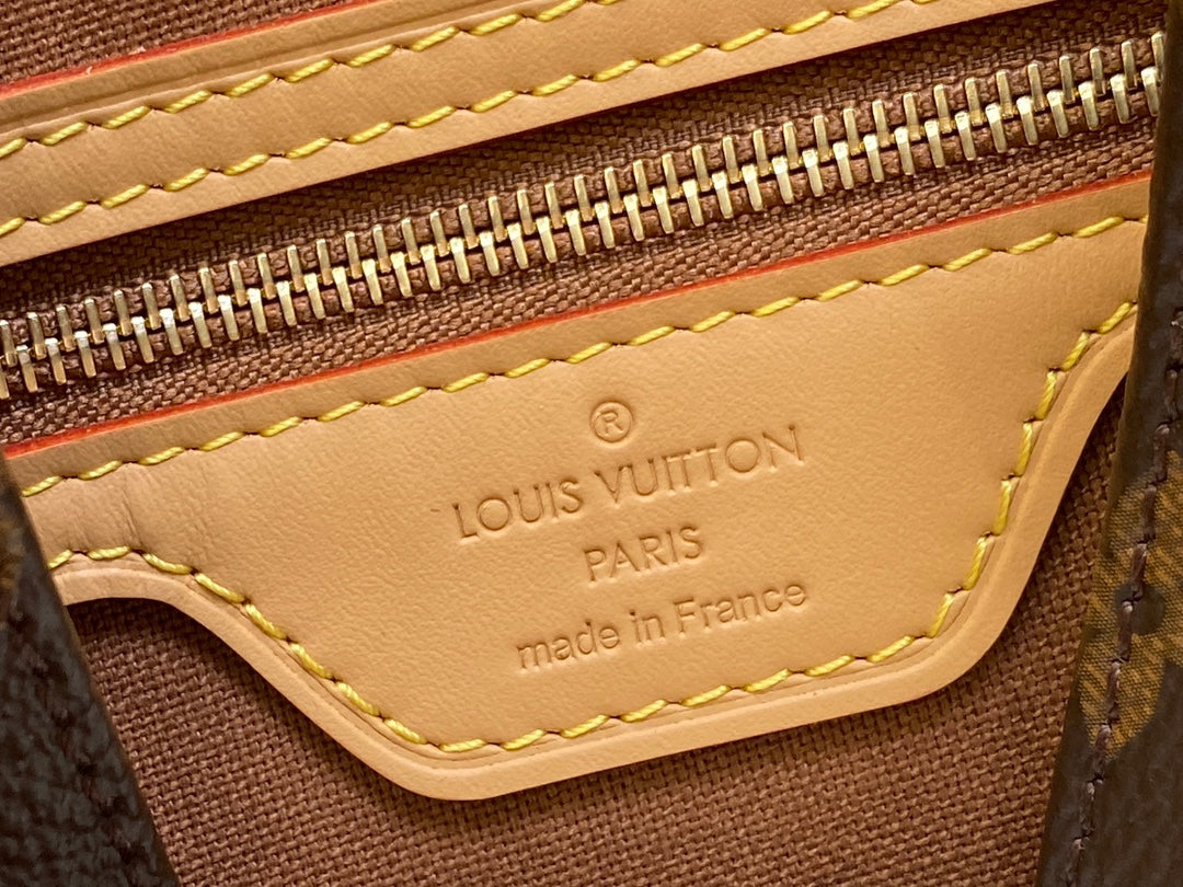 LOUIS VUITTON LUCO SHOULDER TOTE BAG 23 MONOGRAM LEATHER BROWN
