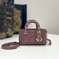 DIOR LADY D-JOY 16 MICRO PURPLE LAMBSKIN