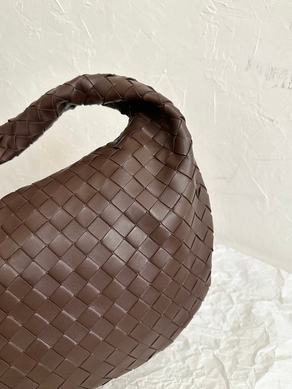 BOTTEGA VENETA SMALL JODIE 48CM CHOCOLATE SUEDE LEATHER