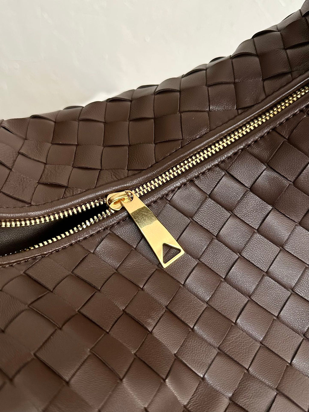 BOTTEGA VENETA SMALL JODIE 48CM CHOCOLATE SUEDE LEATHER
