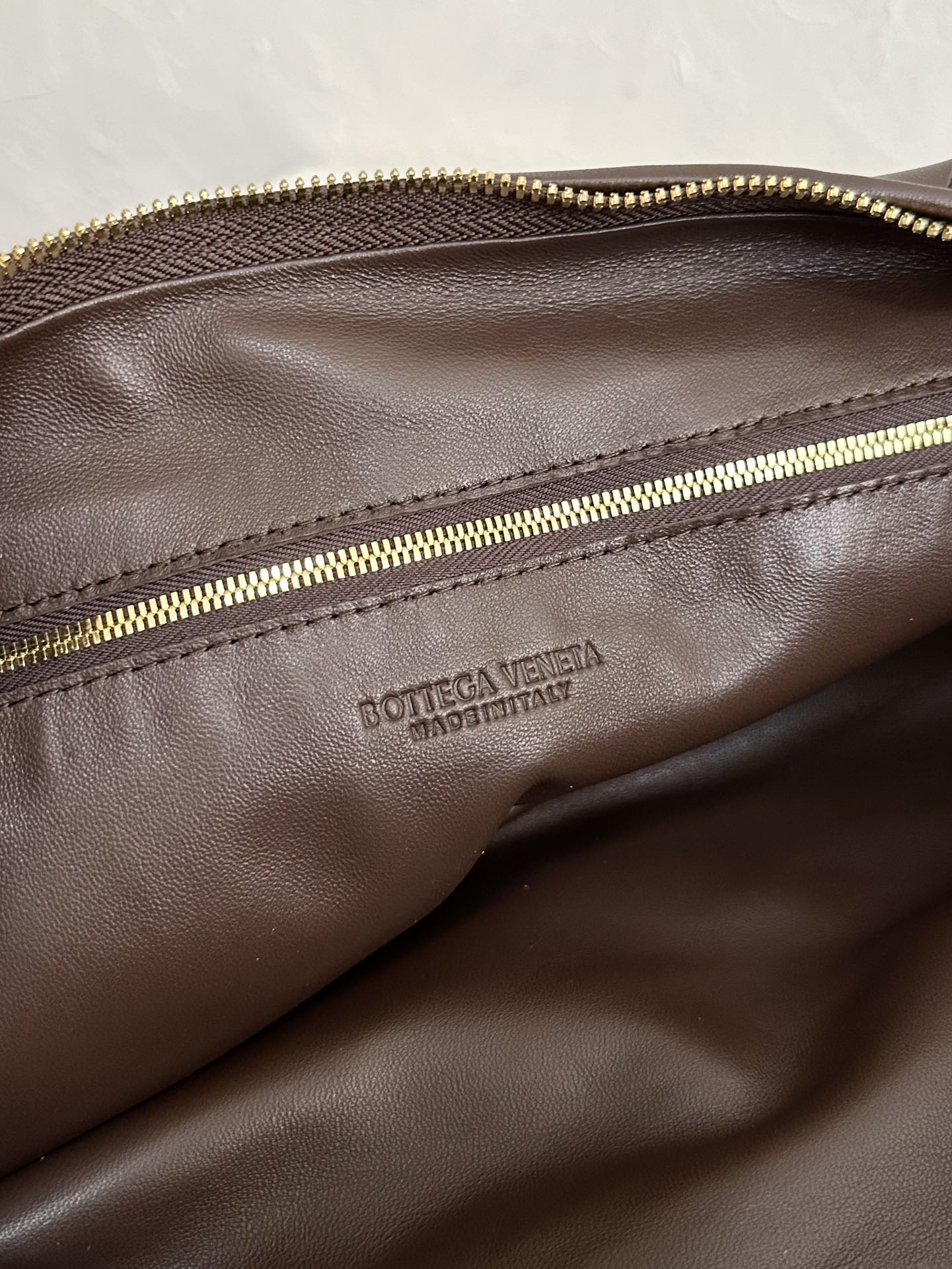 BOTTEGA VENETA SMALL JODIE 48CM CHOCOLATE SUEDE LEATHER