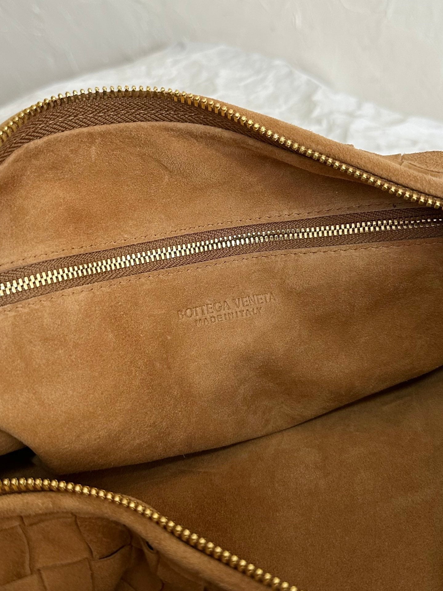 BOTTEGA VENETA SMALL JODIE 48CM BROWN SUEDE LEATHER