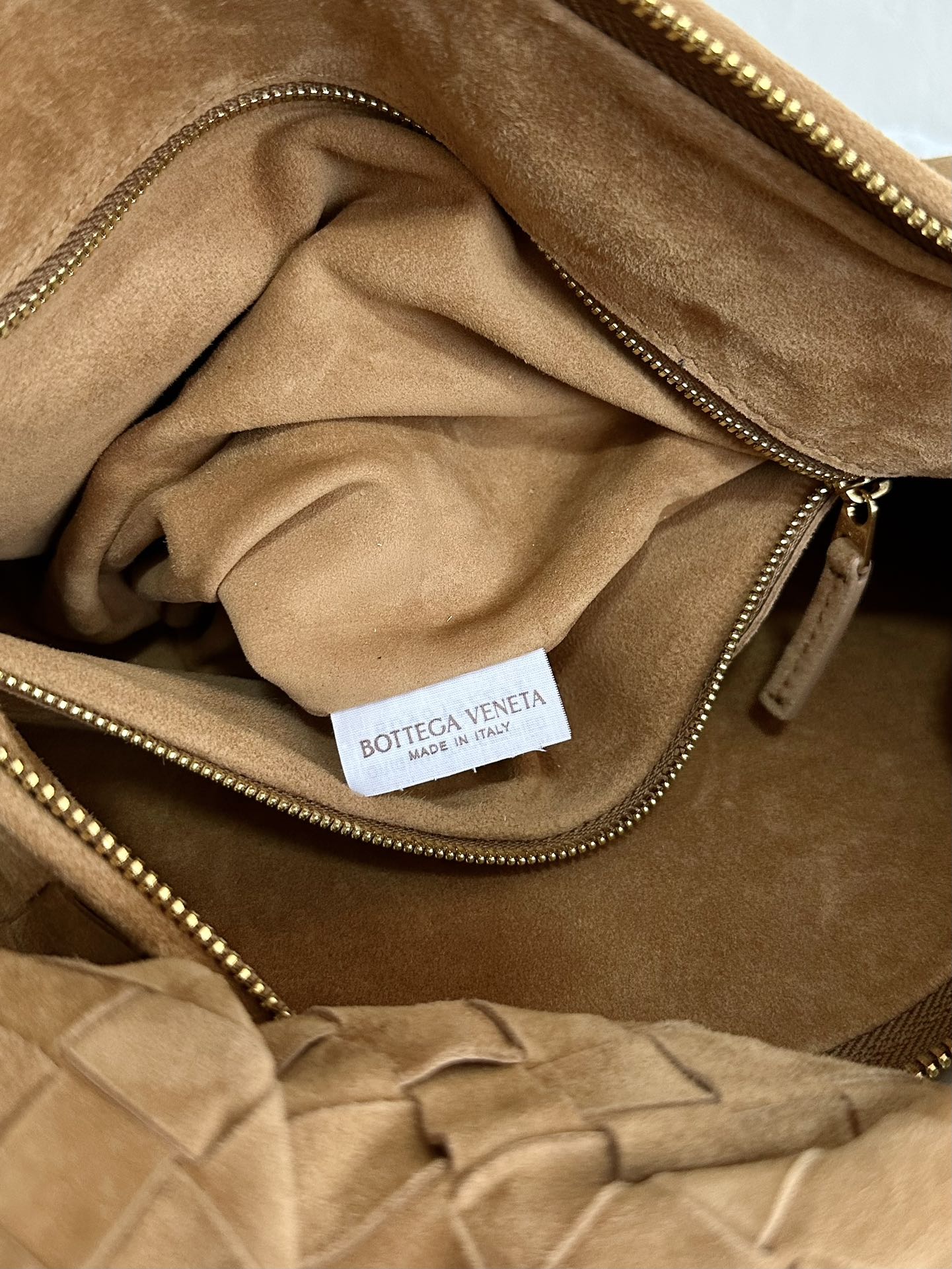 BOTTEGA VENETA SMALL JODIE 48CM BROWN SUEDE LEATHER