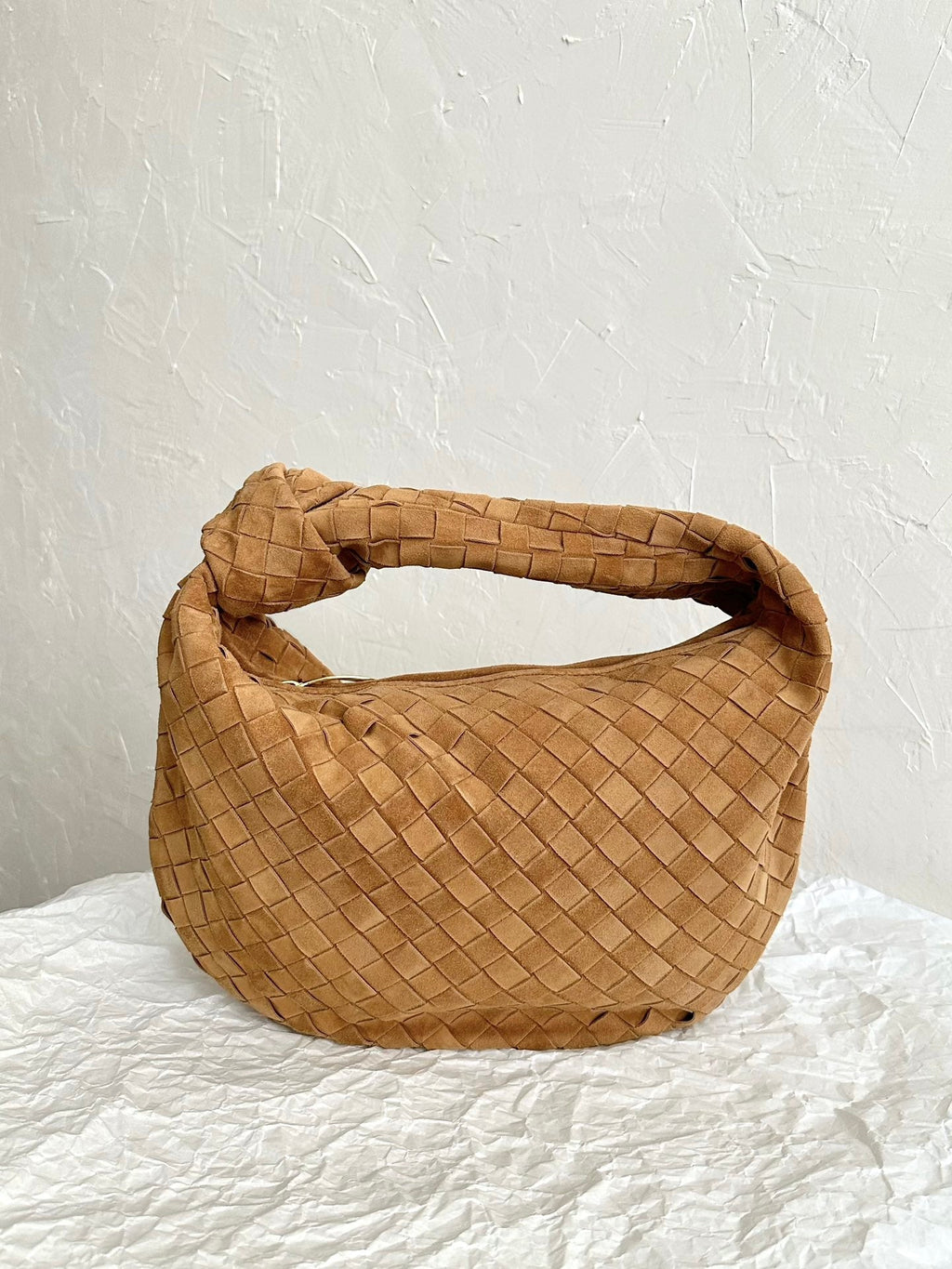 BOTTEGA VENETA TEEN JODIE 36CM BROWN SUEDE LEATHER