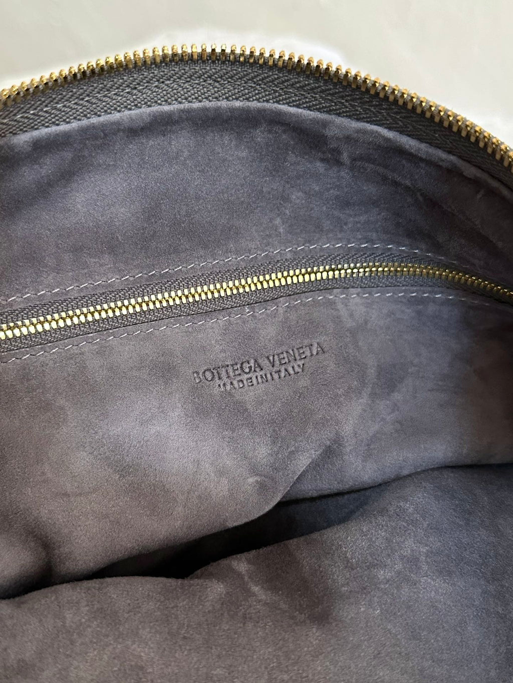 BOTTEGA VENETA SMALL JODIE 48CM GREY SUEDE LEATHER