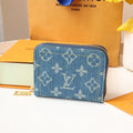 LOUIS VUITTON LV ZIPPY COIN 11CM BLUE DENIM