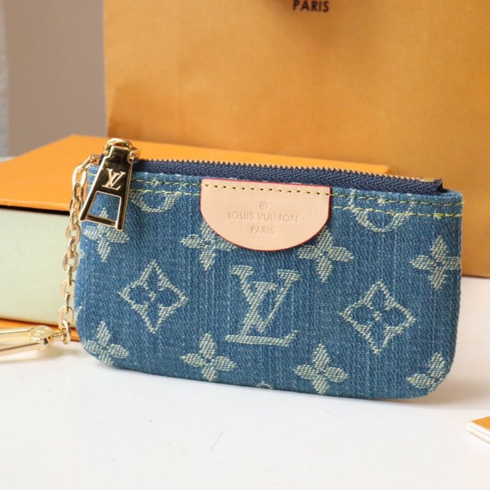 LOUIS VUITTON LV POCHETTE CLET DENIM BLEU