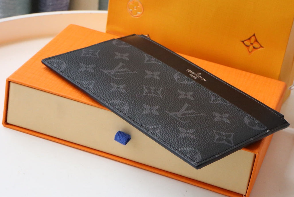 LOUIS VUITTON LV SLIM PURSE BLUE MONOGRAM CANVAS 20CM