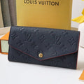 LOUIS VUITTON SARAH WALLET BLACK RED MONOGRAM EMPREINTE 19CM