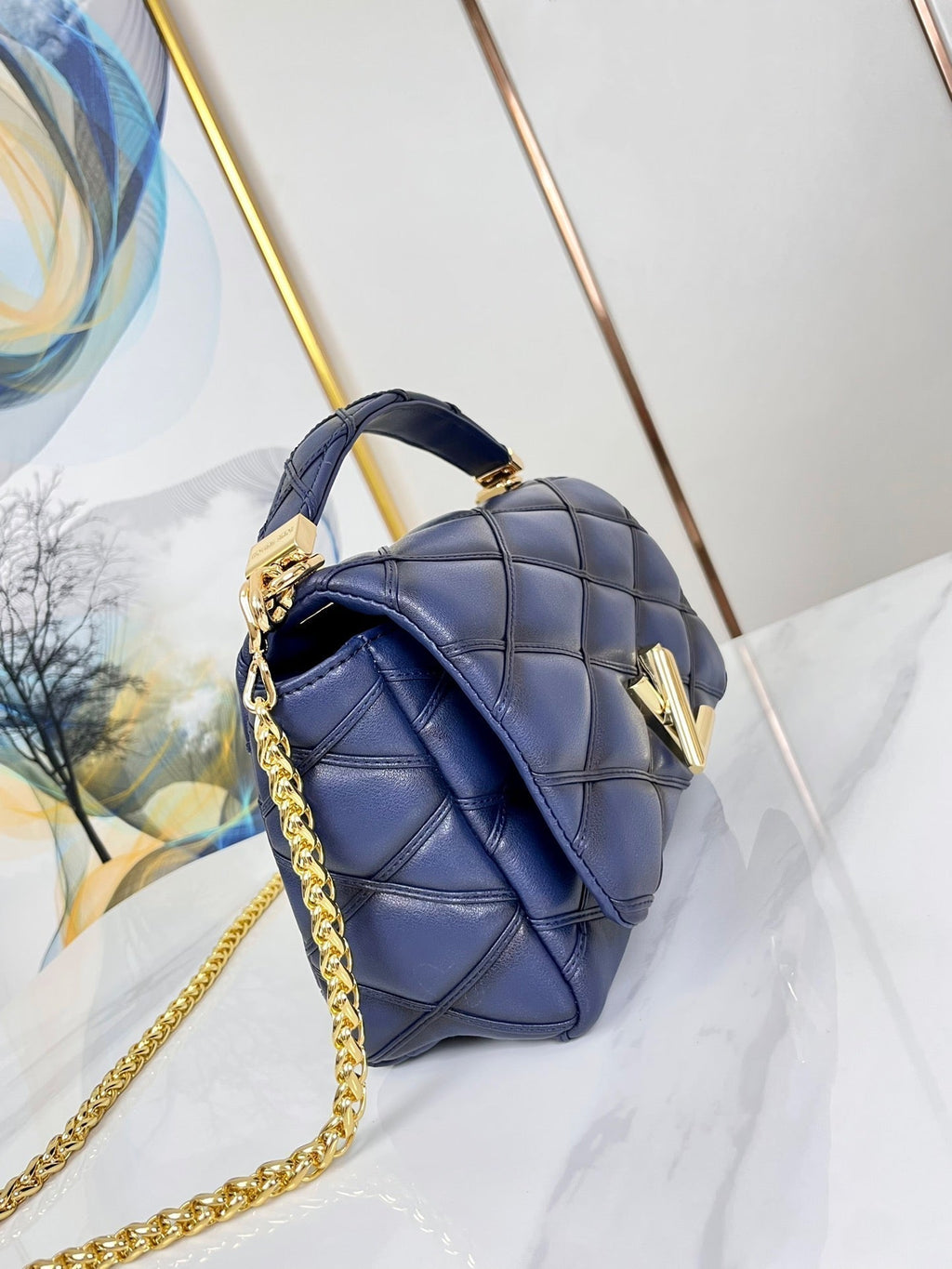 LOUIS VUITTON GO-14 MM 23 BLUE MARINE
