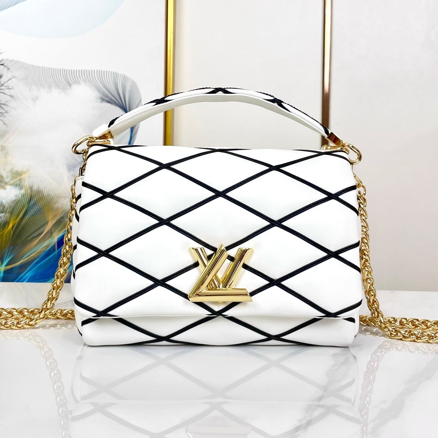 LOUIS VUITTON GO-14 MM 23 WHITE BLACK