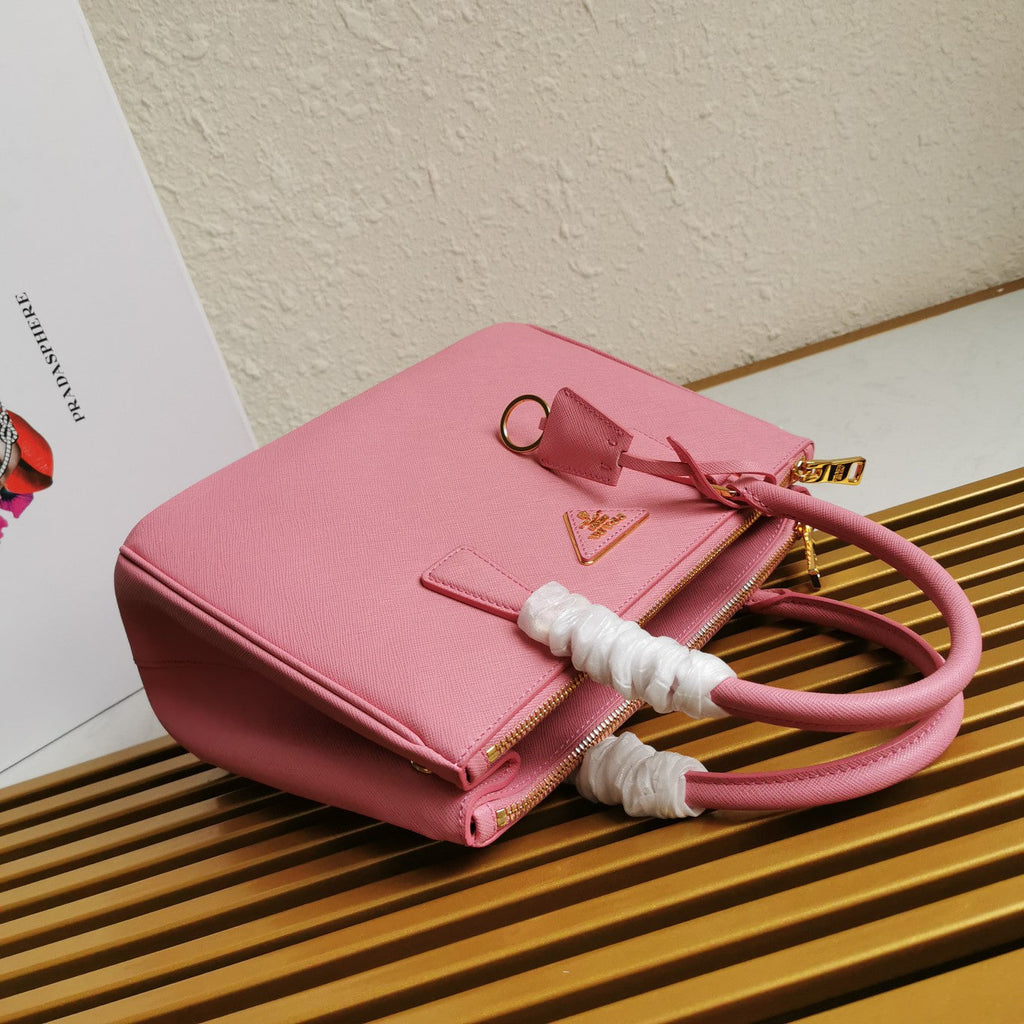PRADA MEDIUM GALLERIA 28 PINK SAFFIANO LEATHER