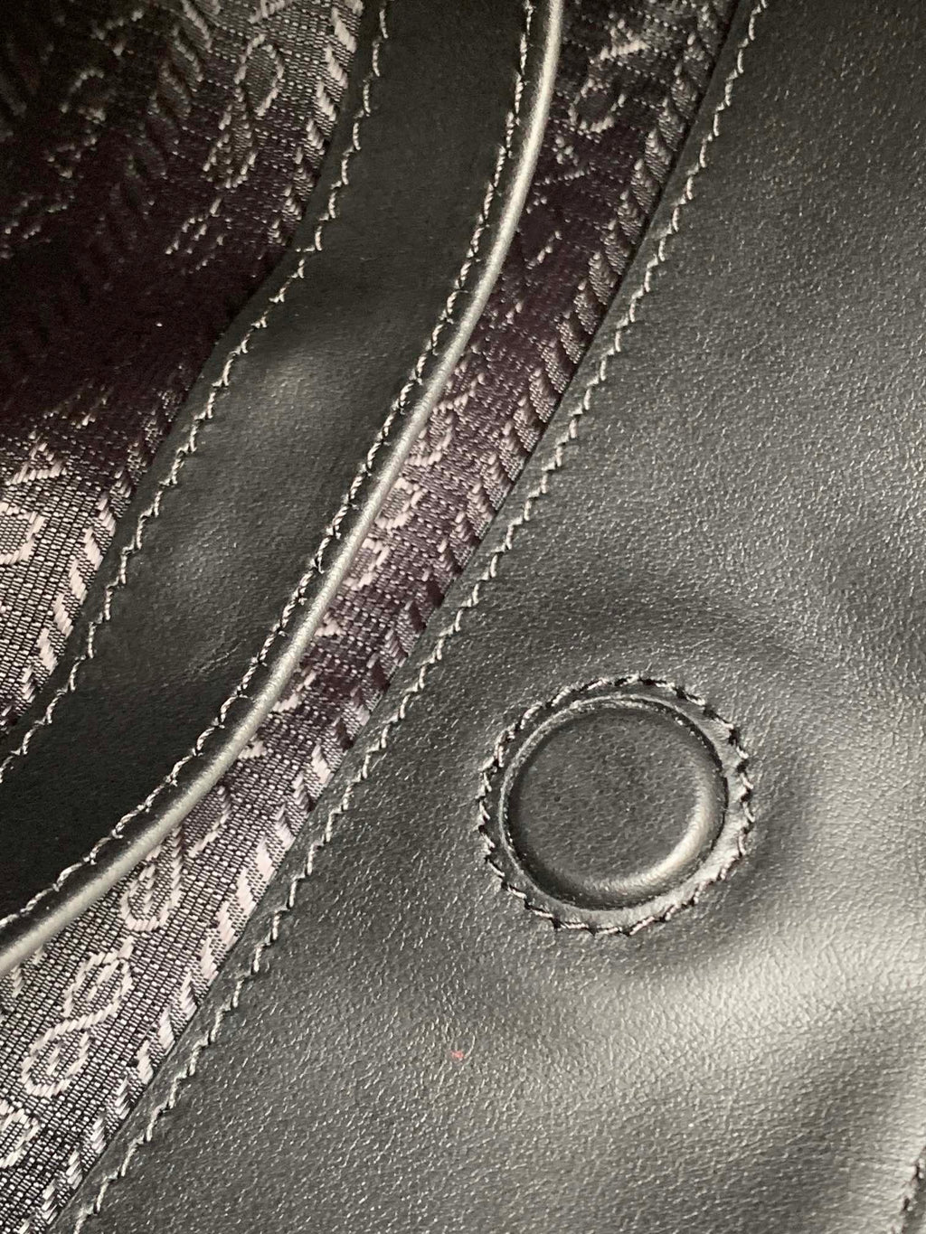 PRADA CLEO 30 BLACK BRUSHED LEATHER SHOULDER BAG