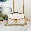 LOUIS VUITTON POCHETTE METIS 21.5 WHITE BROWN MONOGRAM CANVAS
